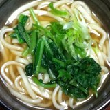 ほうれん草と長ネギのうどん